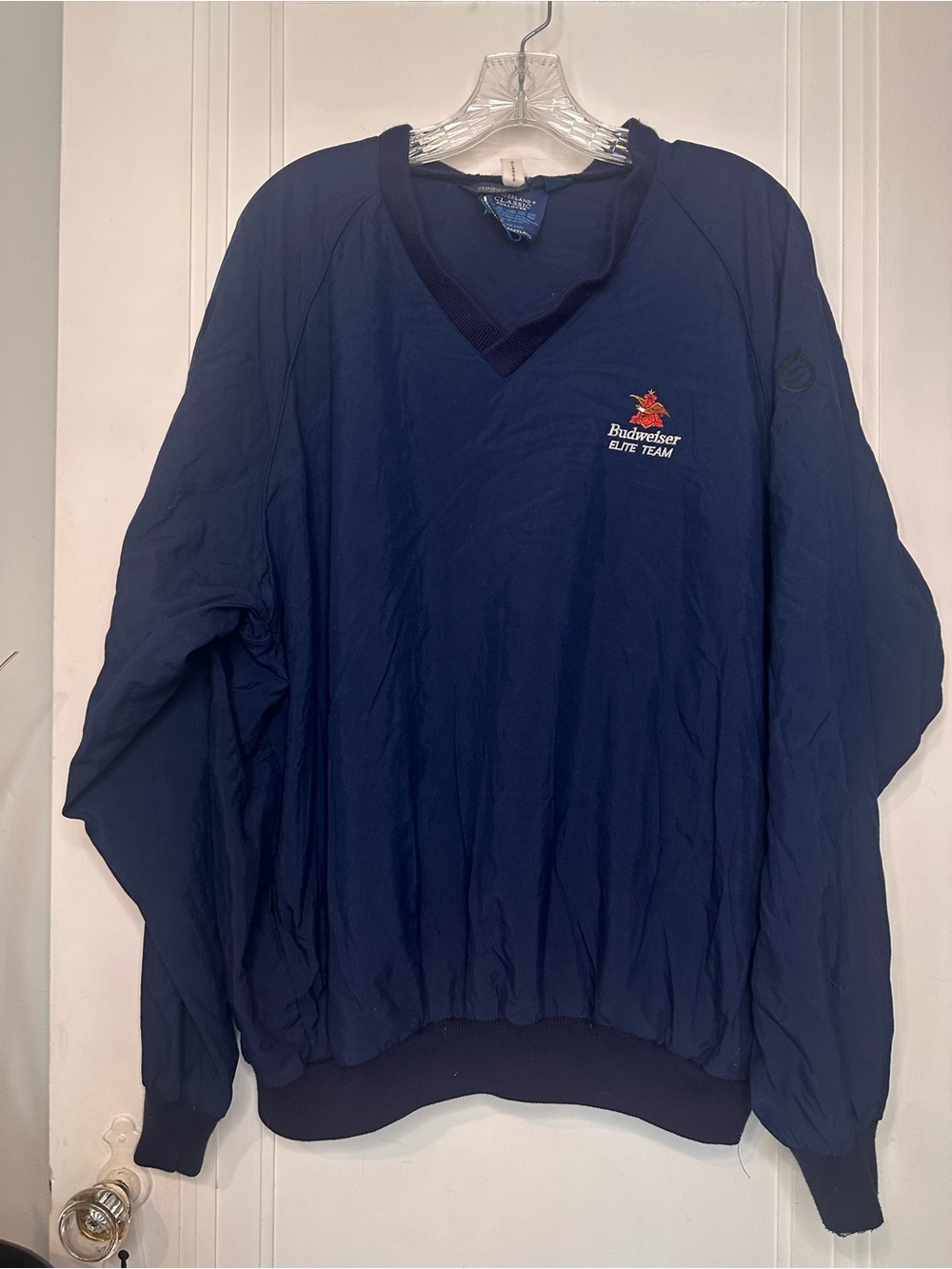 Budweiser Navy 'Elite Team' Sunderland of Scotland windbreaker 90s Pullover